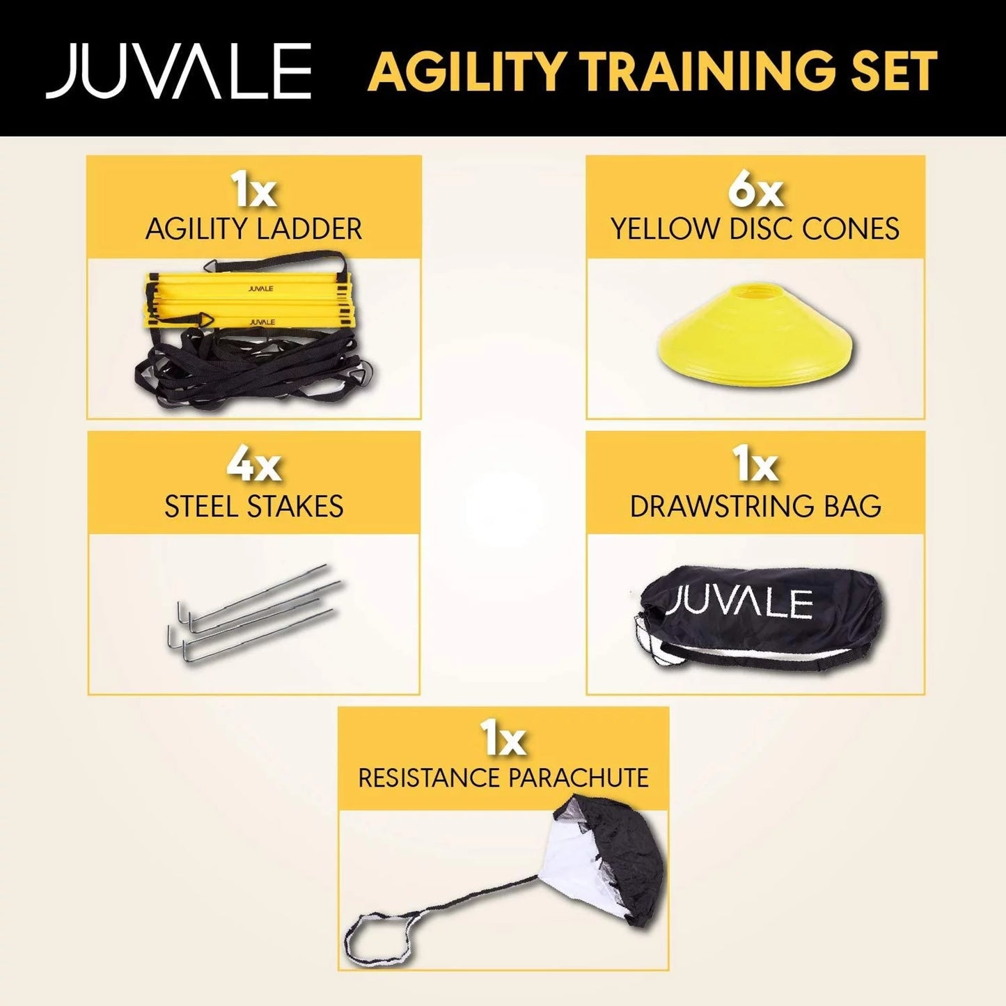 Adjustable Straps Agility Ladder, 16.18 X 8.54 X 4.40 Inches, Yellow