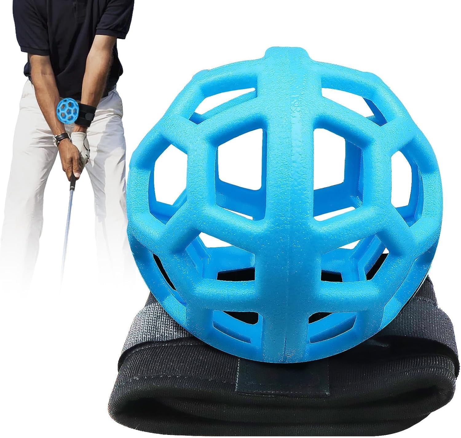 Smart Ball Golf Training Aid Golf Swing Trainer Ball, Practical Training Aid for Golf, Intelligent Ball for Beginner Posture Training, Golf Wrist Strap Training Ball