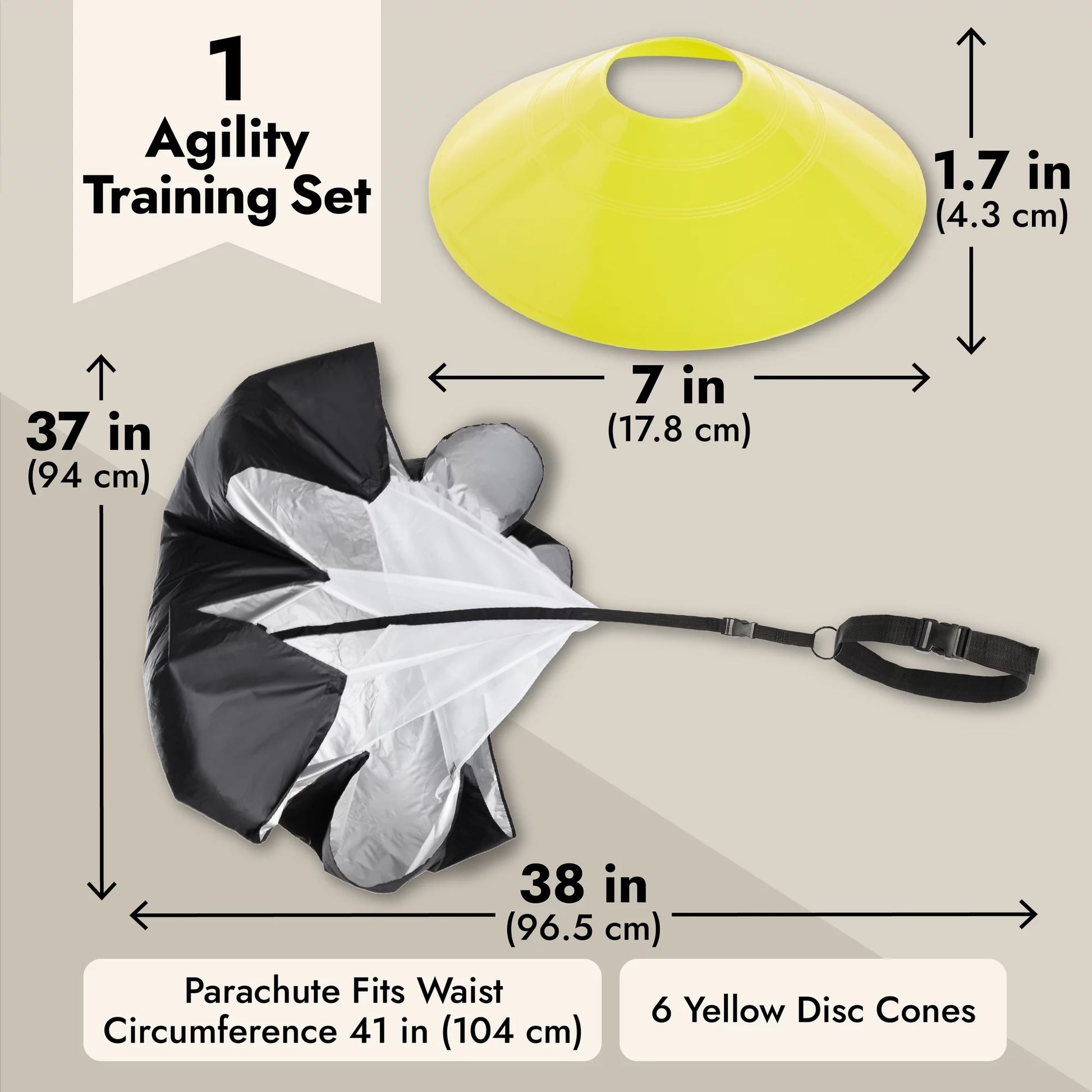 Adjustable Straps Agility Ladder, 16.18 X 8.54 X 4.40 Inches, Yellow