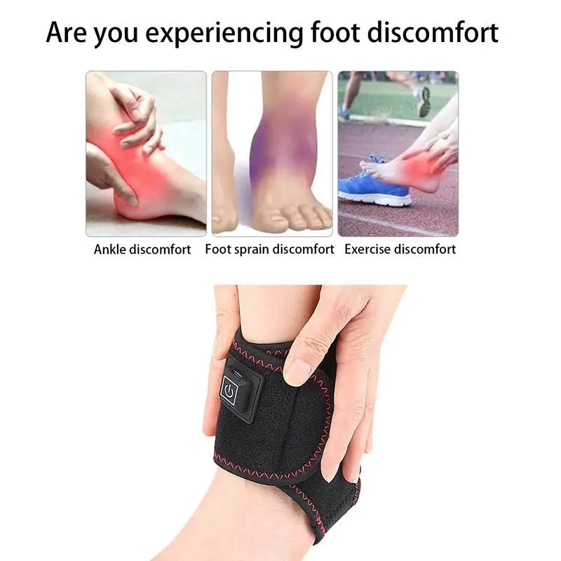Heating Pad for Ankle Ankle Wrap Heated Ankle Brace Electric Ankle Stabilizer Brace Foot Heating Pad Ankle Support Adjustable
