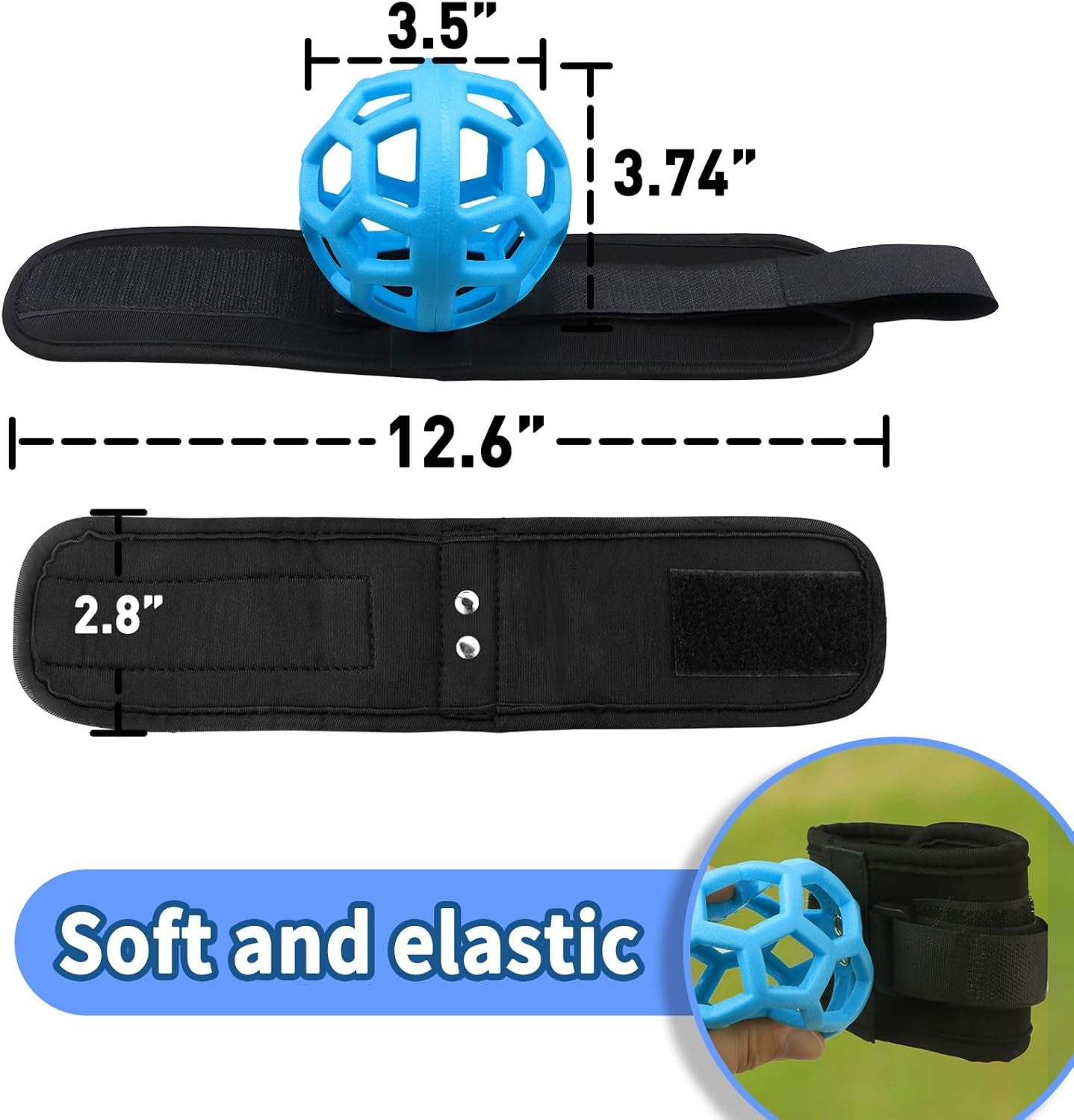 Smart Ball Golf Training Aid Golf Swing Trainer Ball, Practical Training Aid for Golf, Intelligent Ball for Beginner Posture Training, Golf Wrist Strap Training Ball